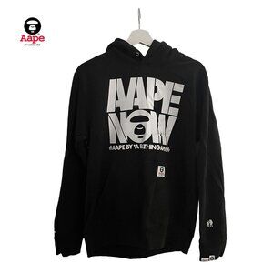 black AAPE by A Bathing Ape "AAPE NOW" hoodie.